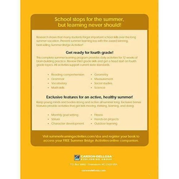 Summer Bridge Activities for Grades 3 - 4 (Teacher Recommended)  BRAND NEW - Picture 2 of 3